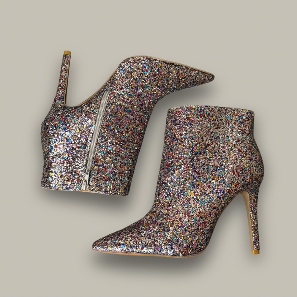 Glitter Ankle Boots - Multicolor